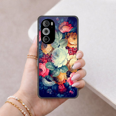 Motorola Edge 30 Pro Cover - Foral Series 2 - HQ Premium Shine Durable Shatterproof Case