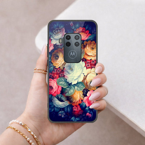 Motorola One Zoom Cover - Foral Series 2 - HQ Premium Shine Durable Shatterproof Case