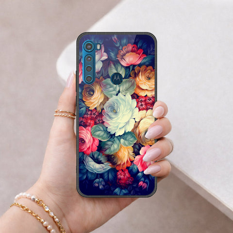 Motorola One Fusion Plus Cover - Foral Series 2 - HQ Premium Shine Durable Shatterproof Case