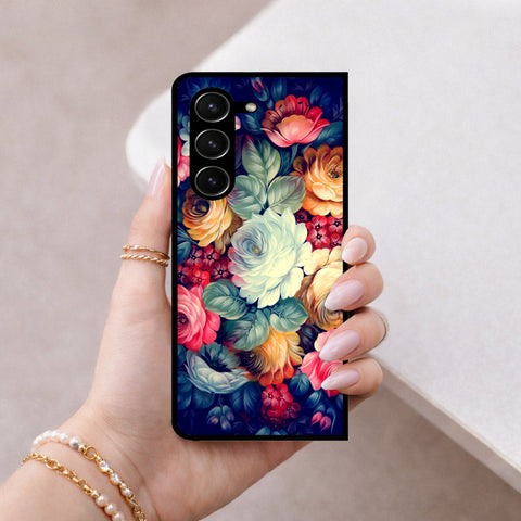Samsung Galaxy Z Fold 5 5G Cover - Foral Series 2 - HQ Premium Shine Durable Shatterproof Case