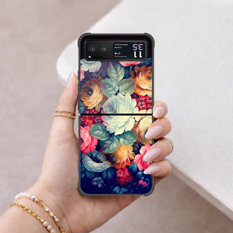 Motorola Razr 40 Cover - Foral Series 2 - HQ Premium Shine Durable Shatterproof Case