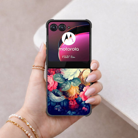 Motorola Razr 40 Ultra Cover - Foral Series 2 - HQ Premium Shine Durable Shatterproof Case