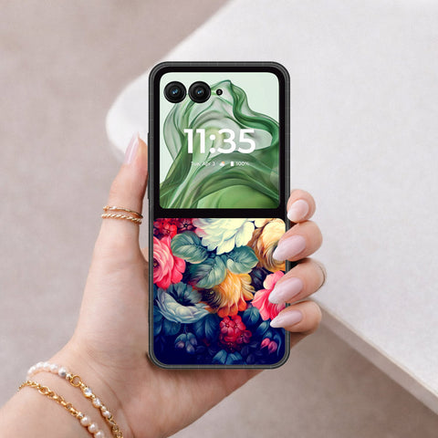 Motorola Razr 50 Cover - Foral Series 2 - HQ Premium Shine Durable Shatterproof Case