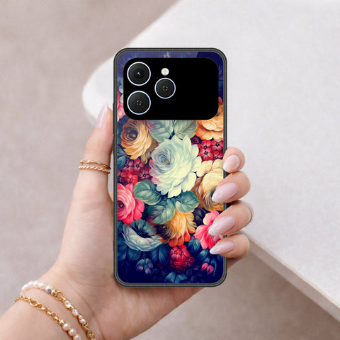 Tecno Spark 40 Cover - Foral Series 2 - HQ Premium Shine Durable Shatterproof Case