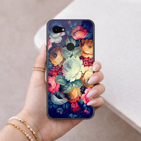 Google Pixel 3a XL Cover - Foral Series 2 - HQ Premium Shine Durable Shatterproof Case