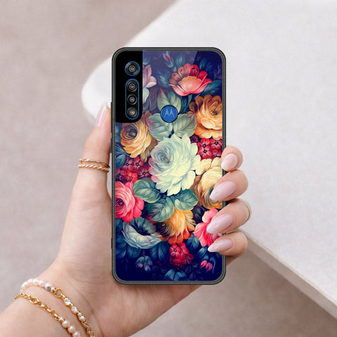 Motorola Moto G8 Play Cover - Foral Series 2 - HQ Premium Shine Durable Shatterproof Case