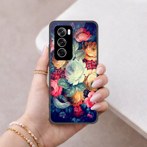 Oppo Reno 12 Pro Cover - Foral Series 2 - HQ Premium Shine Durable Shatterproof Case
