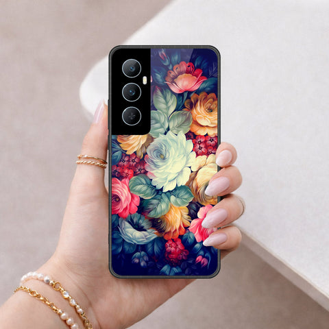 Realme C65 Cover - Foral Series 2 - HQ Premium Shine Durable Shatterproof Case