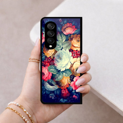 Samsung Galaxy Z Fold 3 5G Cover - Foral Series 2 - HQ Premium Shine Durable Shatterproof Case