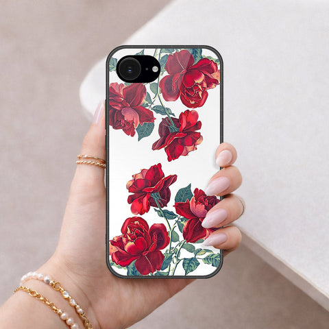 iPhone 18e Cover - Foral Series 2 - HQ Ultra Shine Premium Infinity Glass Soft Silicon Borders Case