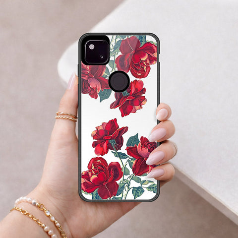 Google Pixel 4a 4G Cover - Foral Series 2 - HQ Premium Shine Durable Shatterproof Case
