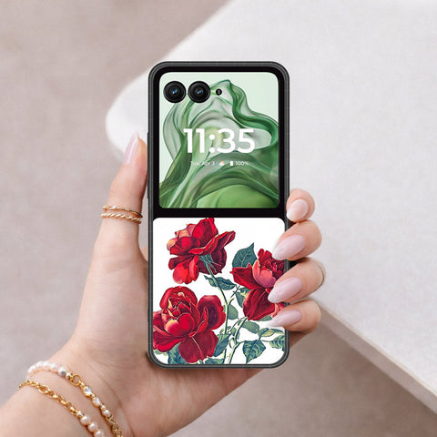 Motorola Razr Plus 2024 Cover - Foral Series 2 - HQ Premium Shine Durable Shatterproof Case