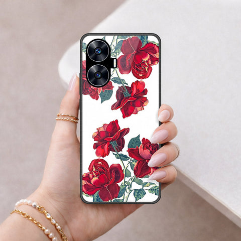 Realme C55 Cover - Foral Series 2 - HQ Premium Shine Durable Shatterproof Case