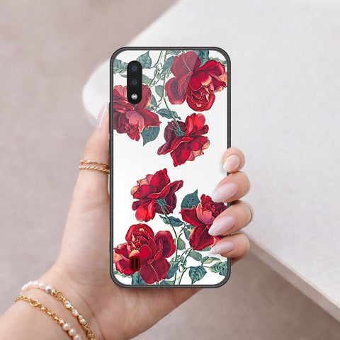 Samsung Galaxy A01 Cover - Foral Series 2 - HQ Premium Shine Durable Shatterproof Case