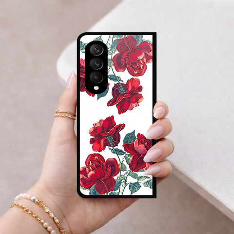 Samsung Galaxy Z Fold 3 5G Cover - Foral Series 2 - HQ Premium Shine Durable Shatterproof Case