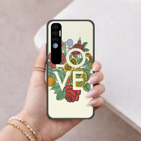 Tecno Spark 7 Pro Cover - Foral Series 2 - HQ Premium Shine Durable Shatterproof Case