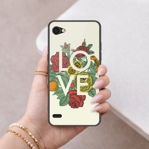 LG Q6 Cover - Foral Series 2 - HQ Premium Shine Durable Shatterproof Case
