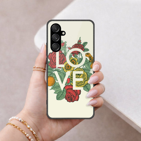 Samsung Galaxy M35 Cover - Foral Series 2 - HQ Premium Shine Durable Shatterproof Case