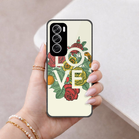 Oppo Reno 12 Cover - Foral Series 2 - HQ Premium Shine Durable Shatterproof Case