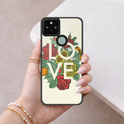 Google Pixel 5 XL Cover - Foral Series 2 - HQ Premium Shine Durable Shatterproof Case