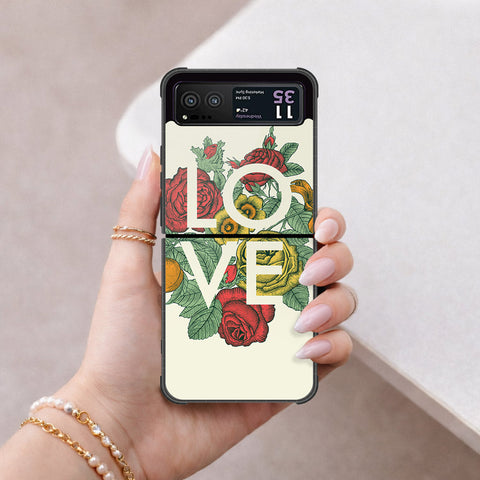 Motorola Razr 40 Cover - Foral Series 2 - HQ Premium Shine Durable Shatterproof Case