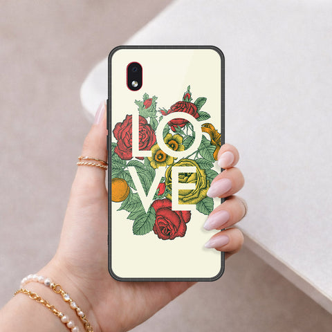 Samsung Galaxy A01 Core Cover - Foral Series 2 - HQ Premium Shine Durable Shatterproof Case