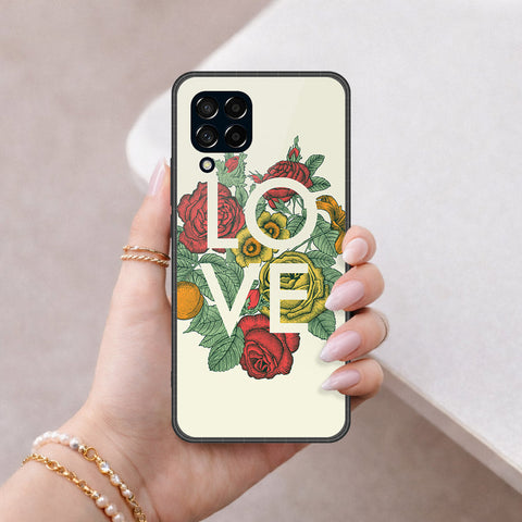 Samsung Galaxy F12 Cover - Foral Series 2 - HQ Premium Shine Durable Shatterproof Case