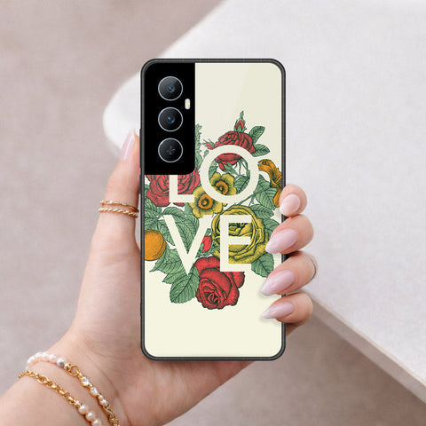 Realme C65 Cover - Foral Series 2 - HQ Premium Shine Durable Shatterproof Case
