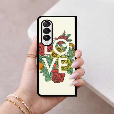 Samsung Galaxy Z Fold 4 5G Cover - Foral Series 2 - HQ Premium Shine Durable Shatterproof Case