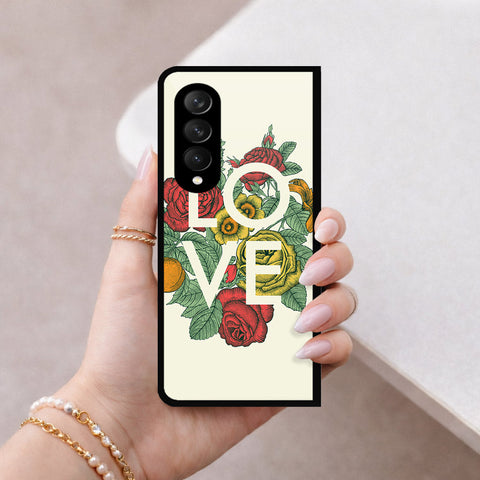 Samsung Galaxy Z Fold 3 5G Cover - Foral Series 2 - HQ Premium Shine Durable Shatterproof Case