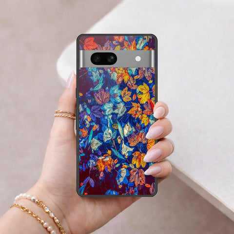 Google Pixel 7a Cover - Foral Series 2 - HQ Ultra Shine Premium Infinity Glass Soft Silicon Borders Case