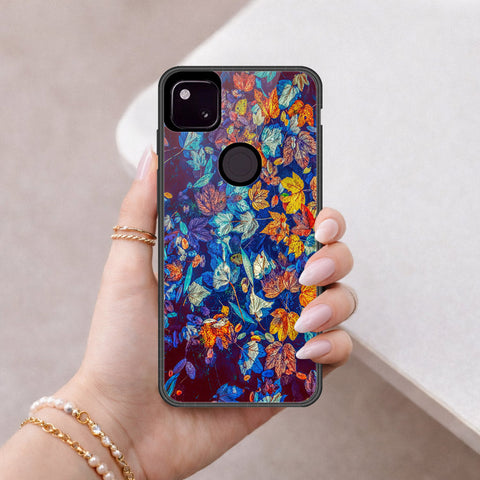 Google Pixel 4a 4G Cover - Foral Series 2 - HQ Premium Shine Durable Shatterproof Case