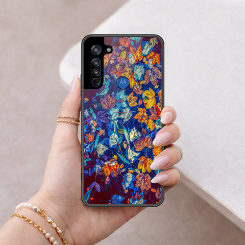 Motorola Moto G8 Cover - Foral Series 2 - HQ Premium Shine Durable Shatterproof Case