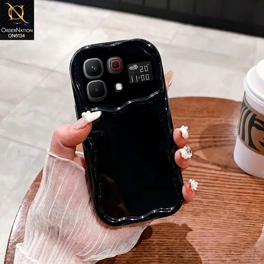 Infinix Note 60 Pro Cover - Black - Premium Glossy Wavy Edge Protective Phone Case
