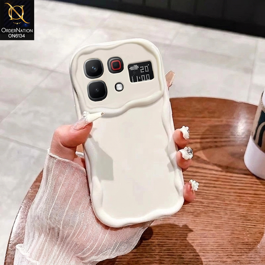 Infinix Note 60 Cover - White - Premium Glossy Wavy Edge Protective Phone Case