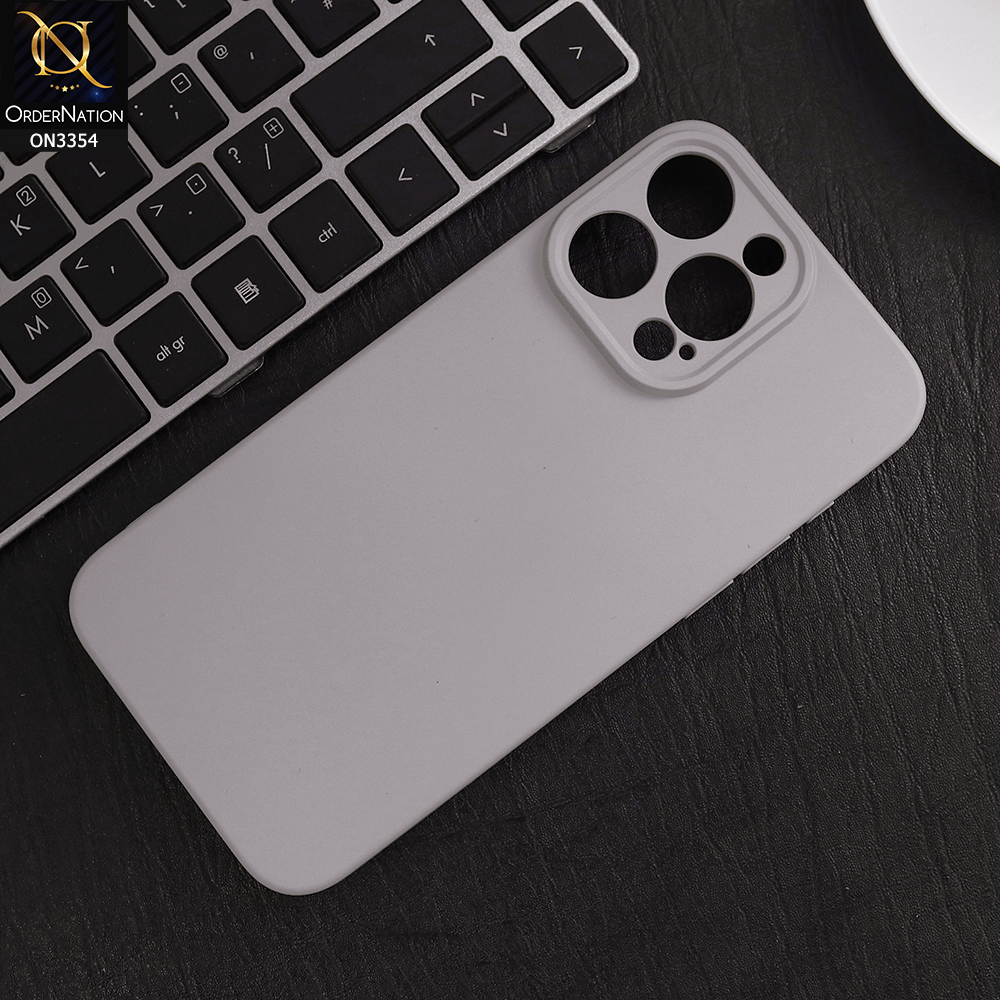 iPhone 15 Pro Max Cover - Titanium Gray - EOURO Shock Resistant Soft Silicone Camera Protection Case