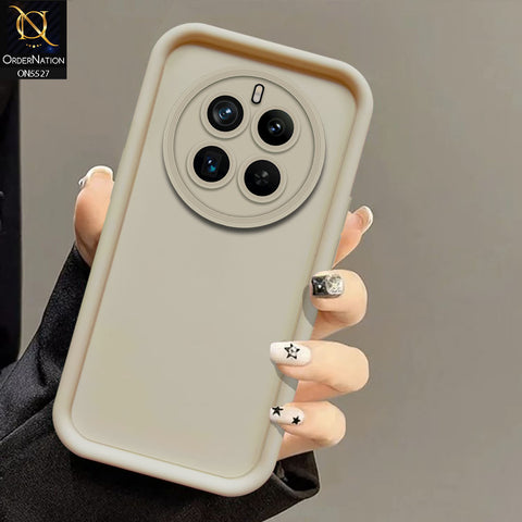 Realme 12 4G Cover - Off White -Soft Silicone Case With Round Bumper Matte TPU Shockproof Cover