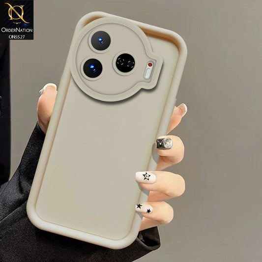 Tecno Camon 30 Pro 5G Cover - Off White -Soft Silicone Case With Round Bumper Matte TPU Shockproof Cover