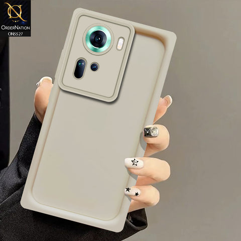 Oppo Reno 11 5G Cover - Off White -Soft Silicone Case With Round Bumper Matte TPU Shockproof Cover