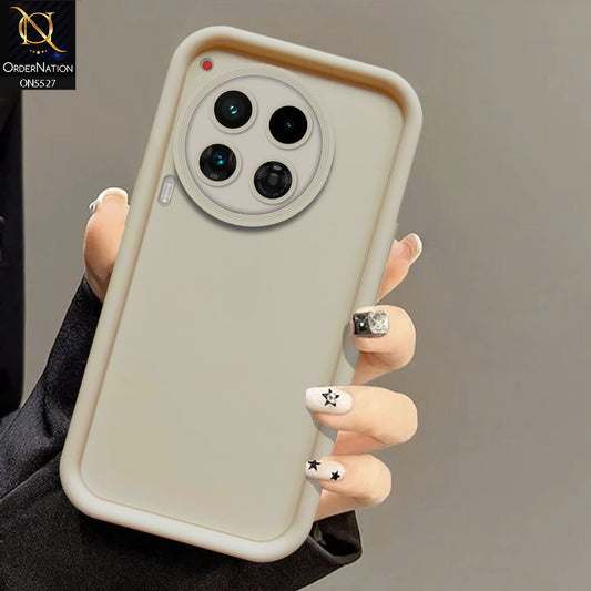 Tecno Camon 30 Cover - Off White -Soft Silicone Case With Round Bumper Matte TPU Shockproof Cover