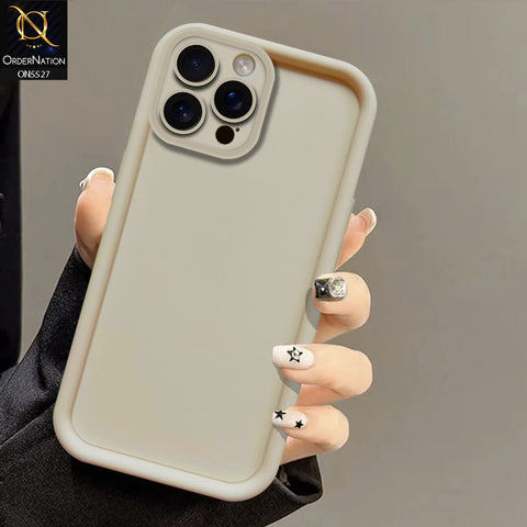 iPhone 12 Pro Cover - Off White -Soft Silicone Case With Round Bumper Matte TPU Shockproof Cover