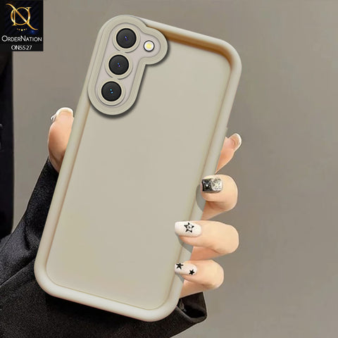 Samsung Galaxy S23 Cover - Off White -Soft Silicone Case With Round Bumper Matte TPU Shockproof Cover