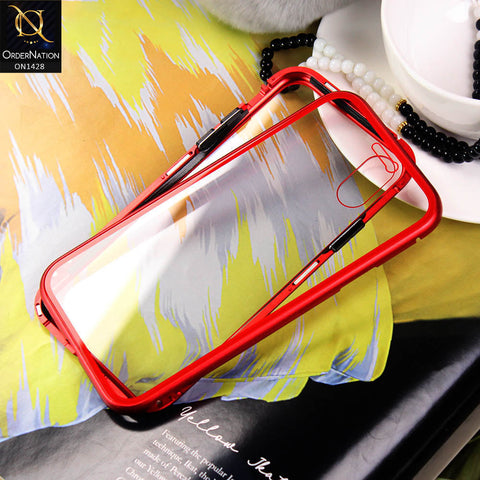 iPhone XS - Red - Latest Magnetic Case With Two-Sided Tempered Glass For Screen And Back 360 Full Protection Cover