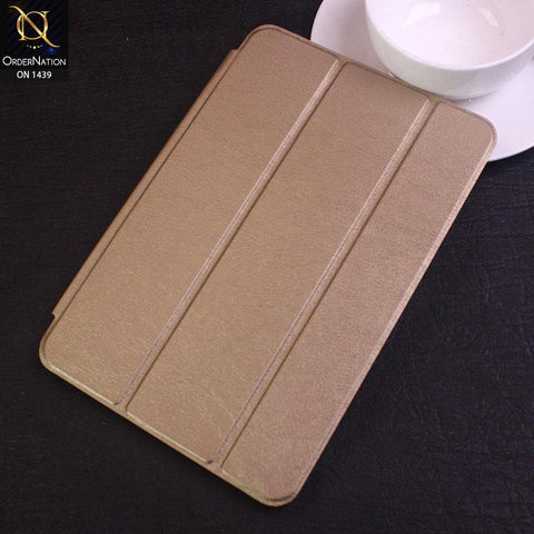 iPad Mini 4 Cover - Golden - PU Leather Smart Book Foldable Case