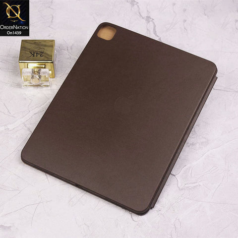 iPad Pro (6th gen) 12.9-inch (2022) Cover - Chocolate - PU Leather Smart Book Foldable Case
