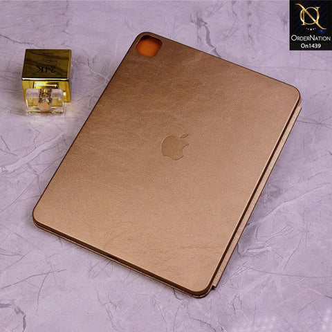 iPad Pro (5th gen) 12.9-inch (2021) Cover - Golden - PU Leather Smart Book Foldable Case