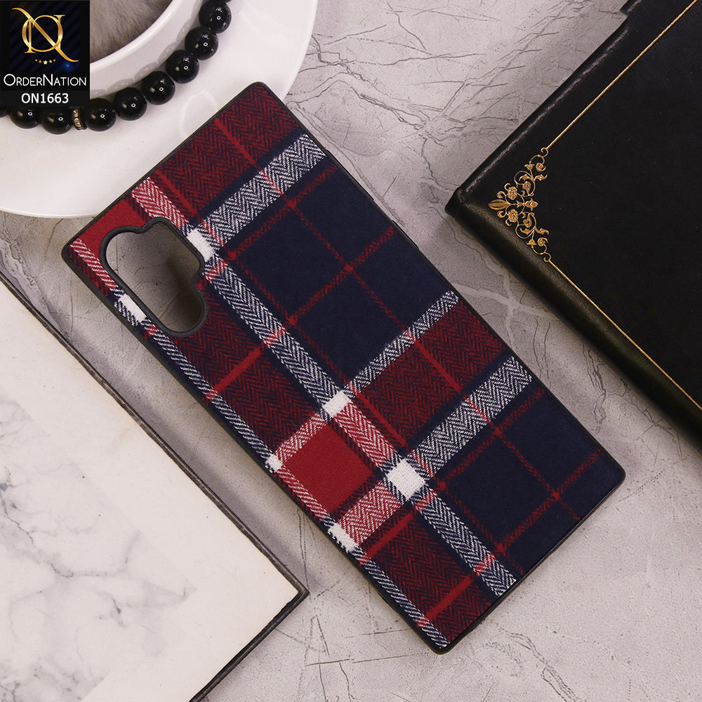 Samsung Galaxy Note 10 Plus Cover  - Soft Check Febric Phenomenal Style Case