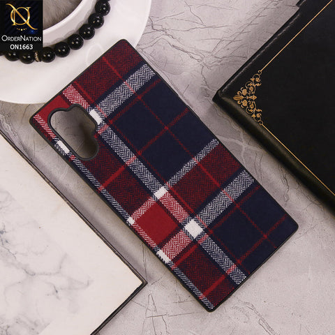 Samsung Galaxy Note 10 Plus Cover  - Soft Check Febric Phenomenal Style Case