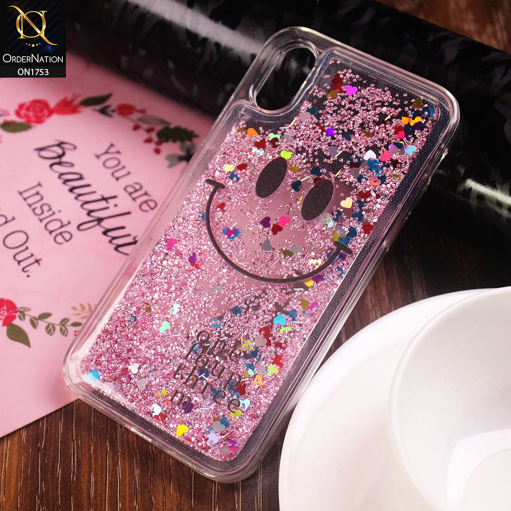 iPhone XS / X Cover - Pink - Cute Glitter Smile Pattern Hard PC Back Cover
Success