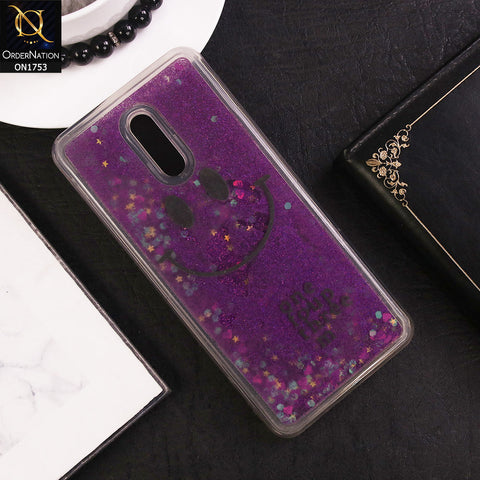 Oppo Reno 6 Cover - Purple - Cute Glitter Smile Pattern Hard PC Back Cover
Success